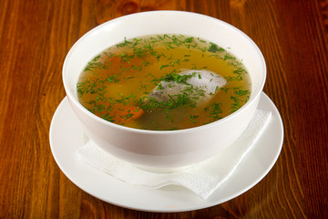 Fish soup with trout