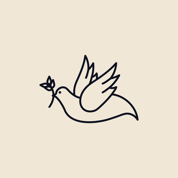 Illustration of a dove of peace