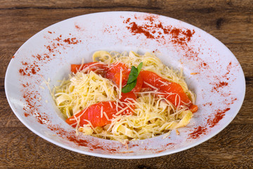 Pasta with salmon