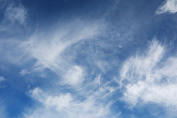 white clouds in a blue sky