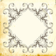 5268472 Vector baroque of vintage elements for design.