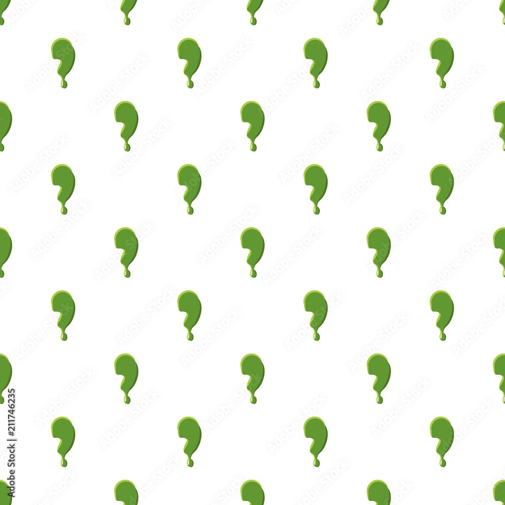Poster punctuation mark comma from latin alphabet with numbers and symbols made of green slime. font can be