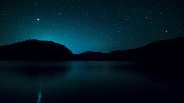 Stars Over Placid Lake Time-Lapse