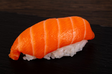 Tasty salmon sushi
