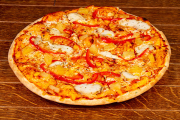 Pizza with chicken breast