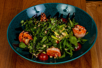 Salad with prawn