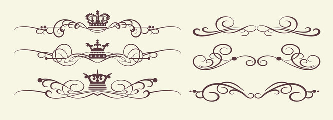 Fototapeta premium Vintage elements in Royal style