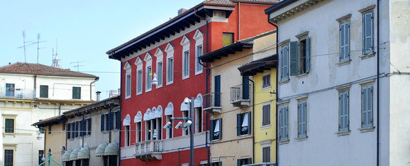 Verona, city on the Adige river in Veneto. Romeo and Juliet&rsquo;s story. Italy.