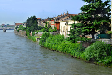 Fototapeta na wymiar Verona, city on the Adige river in Veneto. Romeo and Juliet’s story. Italy.
