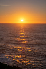 sunset reflection on sea