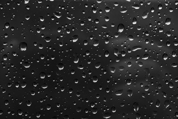 Water drops on glass window