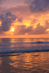 Fototapeta premium sunset on the beach in Asia