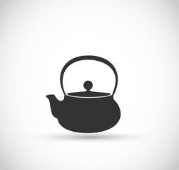 Japanese tea pot icon vector