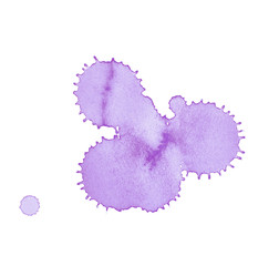 Watercolor drop stain isolated