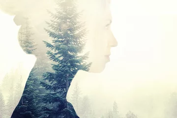 Double exposure woman portrait © dream@do