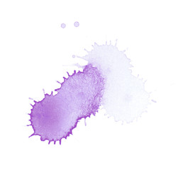 Watercolor drop stain isolated