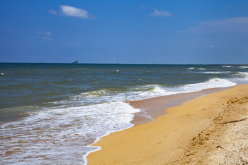 Beautiful beach and sea surf.