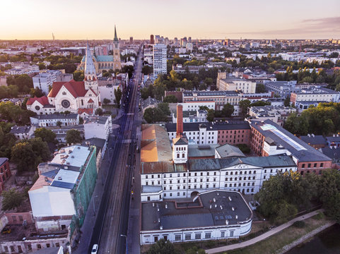 Fototapeta Łódź, Polska. Widok na Białą Fabrykę.