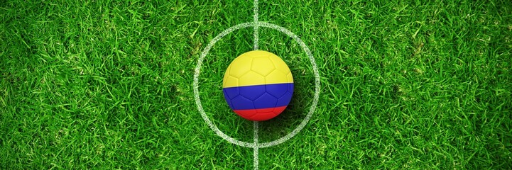 Composite image of football in colombia colours