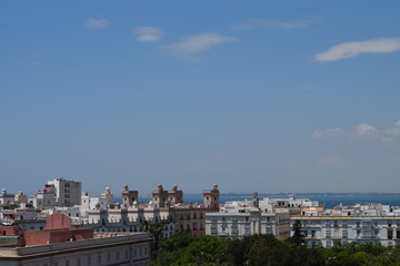 Cadiz panorama Skyline with fortress