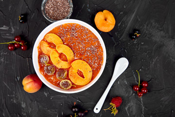 Smoothie bowls. Healthy breakfast bowl