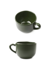 Ceramic cup isolated