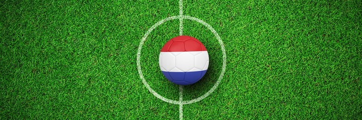 Fototapeta na wymiar Composite image of football in holland colours