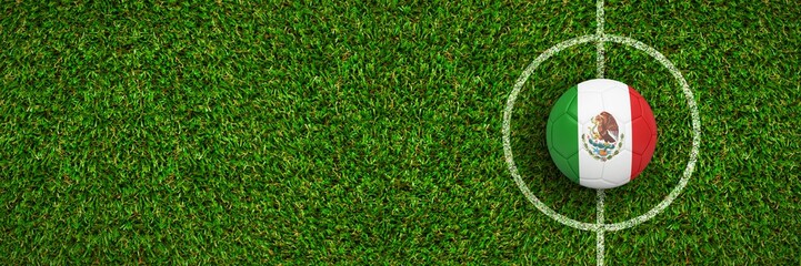 Composite image of football in mexico colours