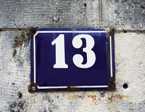 House number thirteen (13)