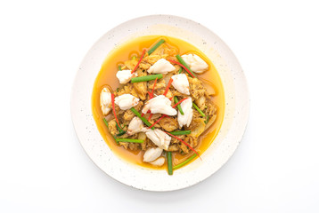 Fried crab with curry powder