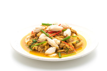 Fried crab with curry powder