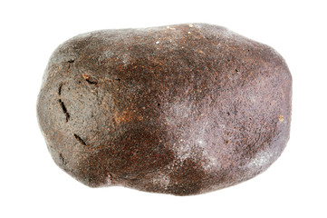dark bread on white background