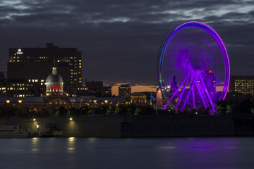 Panorama of Montreal at night