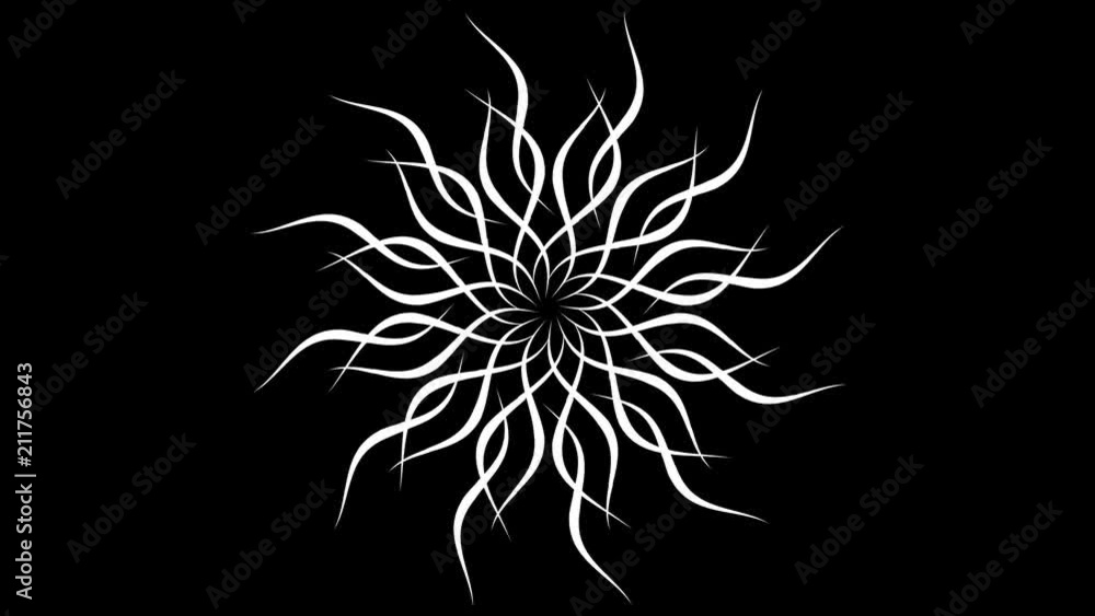Poster 4k abstract looping mandala shape animation/ animation of an abstract looping mandala or celtic knot