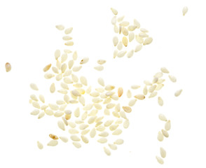 Sesame seeds isolated on white background