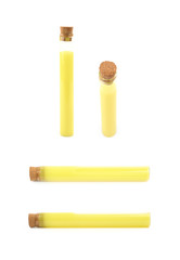 Single glass tube isolated