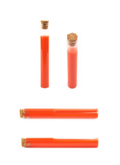 Single glass tube isolated