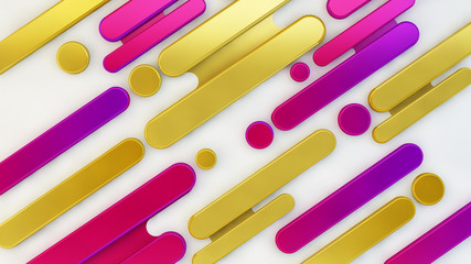 pink and yellow background 3d rendering