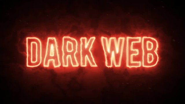 Dark web hot plasma text on black background