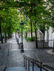 Rue Foyatier Stairs in Montmartre Paris