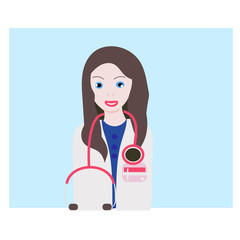 Online medical consultation and support. Online doctor. Vector illustration