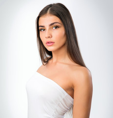 Beautiful face of young woman