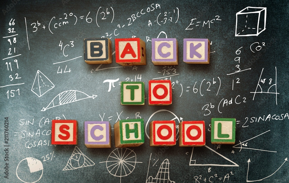 Wall mural Composite image of back to school message