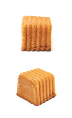 Moist butter cake isolated