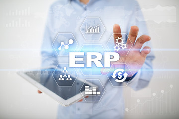 Enterprise resources planning business and technology concept.