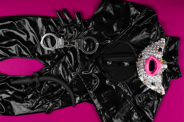 black latex clothing for a fetish
