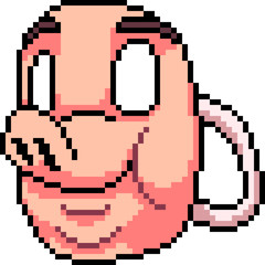 Obraz premium vector pixel art pig mask
