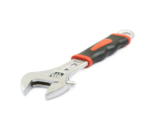 Adjustable wrench tool isolated
