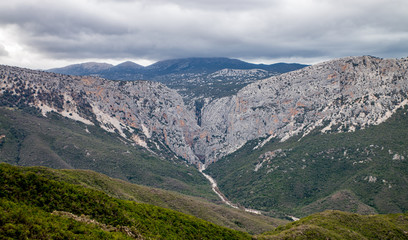 Blick auf die Schlucht Gola Gorropu