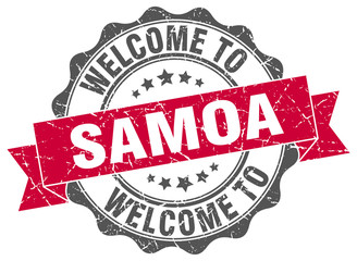 Fototapeta premium Okrągła pieczęć Samoa